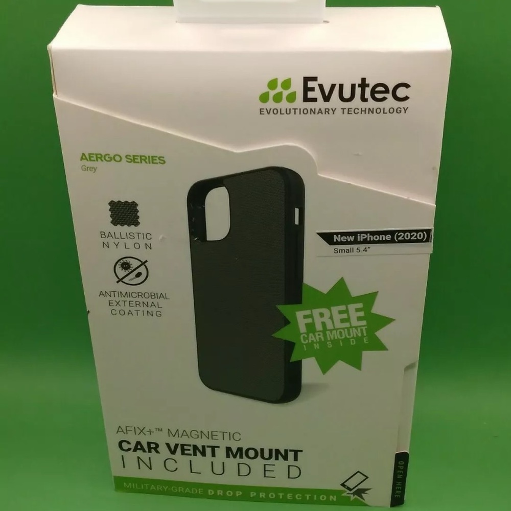 Evutec AFIX+ Ballistic Nylon Phone Case With Magnetic Vent Mount For 12 Mini